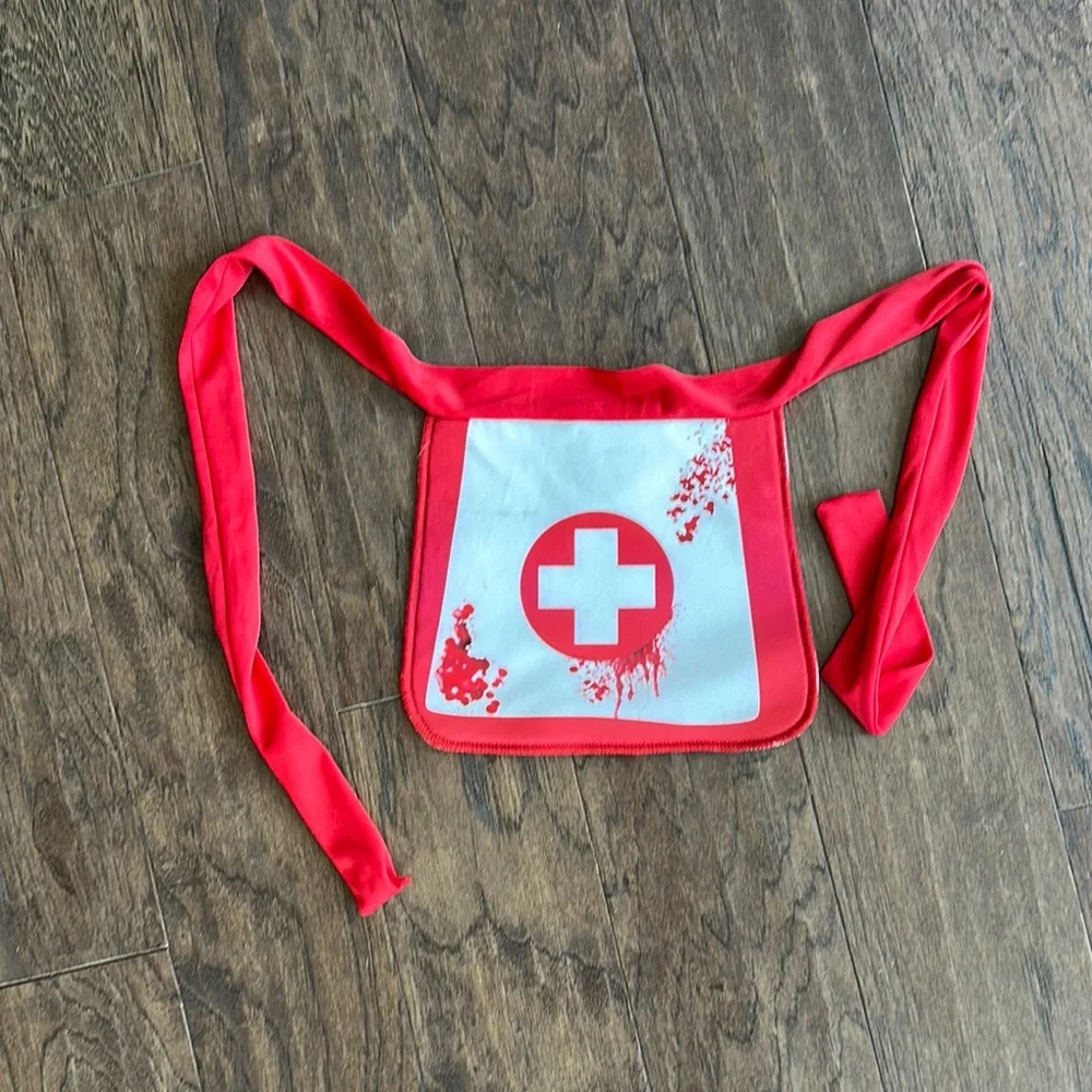 🩸👩🏽⚕️Girls Halloween “Bloody Nurse” Costume Dress – Spooky & Fun! - Picture 7 of 9